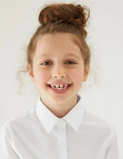 M&S Collection 3pk Girls' Plus Fit Easy Iron School Shirts (4-18 Yrs) 9 M&S Collection 3pk Girls' Plus Fit Easy Iron School Shirts (4-18 Yrs) -Outlet The Tidy Tots Store SD 04 T76 6023P Z0 X EC 1