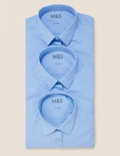 M&S Collection 3pk Girls' Easy Iron School Shirts (2-16 Yrs) -Outlet The Tidy Tots Store SD 04 T76 6023 E0 X EC 7