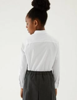 M&S Collection 5pk Girls' Regular Fit Easy To Iron Shirts (2-18 Yrs) -Outlet The Tidy Tots Store SD 04 T76 6025 Z0 X EC 1