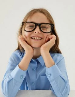 M&S Collection 2pk Girls' Non-Iron School Shirts (2-18 Yrs) -Outlet The Tidy Tots Store SD 04 T76 6037 E0 X EC 0