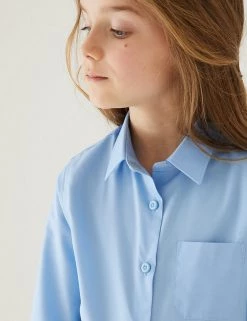 M&S Collection 2pk Girls' Non-Iron School Shirts (2-18 Yrs) -Outlet The Tidy Tots Store SD 04 T76 6037 E0 X EC 1