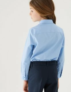 M&S Collection 2pk Girls' Non-Iron School Shirts (2-18 Yrs) -Outlet The Tidy Tots Store SD 04 T76 6037 E0 X EC 2