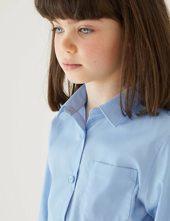 M&S Collection 2pk Girls' Slim Fit Non-Iron School Shirts (2-18 Yrs) 12 M&S Collection 2pk Girls' Slim Fit Non-Iron School Shirts (2-18 Yrs) - Image 10