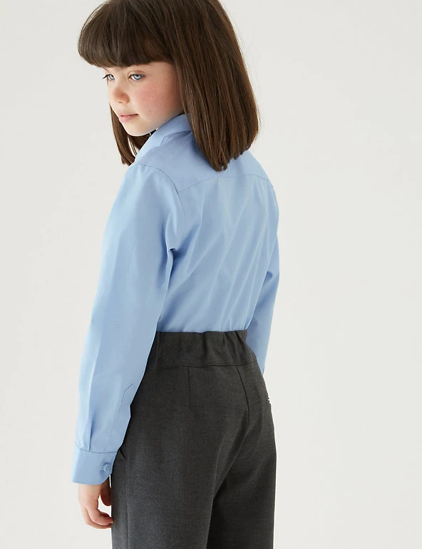 M&S Collection 2pk Girls' Slim Fit Non-Iron School Shirts (2-18 Yrs) 13 M&S Collection 2pk Girls' Slim Fit Non-Iron School Shirts (2-18 Yrs) - Image 11