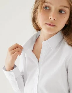 M&S Collection 3pk Girls' Easy Dressing Easy Iron School Shirts (3-18 Yrs) -Outlet The Tidy Tots Store SD 04 T76 6042 Z0 X EC 1