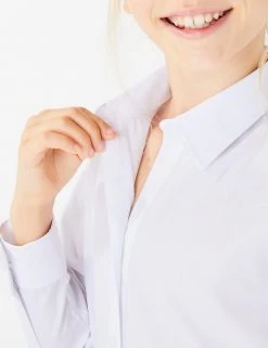 M&S Collection 3pk Girls' Easy Dressing Easy Iron School Shirts (3-18 Yrs) -Outlet The Tidy Tots Store SD 04 T76 6042 Z0 X EC 2