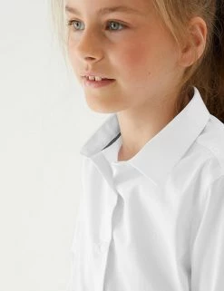 M&S Collection 2pk Girls' Skinny Fit School Shirts (2-18 Yrs) -Outlet The Tidy Tots Store SD 04 T76 6057 Z0 X EC 2