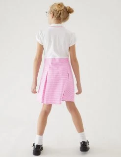 M&S Collection Dresses Girls' 2 In 1 Gingham Pleated School Dress (2-14 Yrs) -Outlet The Tidy Tots Store SD 04 T76 6475 A0 X EC 2