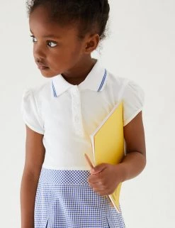 M&S Collection Dresses Girls' 2 In 1 Gingham Pleated School Dress (2-14 Yrs) -Outlet The Tidy Tots Store SD 04 T76 6475 O4 X EC 1