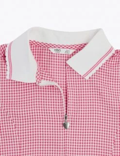 M&S Collection Dresses Girls' Gingham Pleated School Dress (2-14 Yrs) -Outlet The Tidy Tots Store SD 04 T76 6477 A0 X EC 3