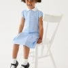 M&S Collection Dresses Girls' Gingham Pleated School Dress (2-14 Yrs) -Outlet The Tidy Tots Store SD 04 T76 6477 E1 X EC 0