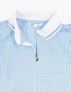 M&S Collection Dresses Girls' Gingham Pleated School Dress (2-14 Yrs) -Outlet The Tidy Tots Store SD 04 T76 6477 E1 X EC 4
