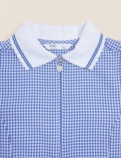 M&S Collection Dresses Girls' Gingham Pleated School Dress (2-14 Yrs) -Outlet The Tidy Tots Store SD 04 T76 6477 O4 X EC 3