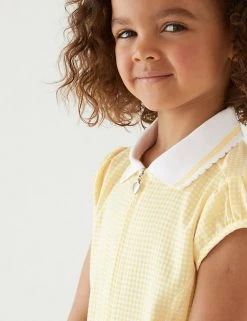 M&S Collection Dresses Girls' Gingham Pleated School Dress (2-14 Yrs) -Outlet The Tidy Tots Store SD 04 T76 6477 R0 X EC 1