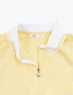 M&S Collection Dresses Girls' Gingham Pleated School Dress (2-14 Yrs) -Outlet The Tidy Tots Store SD 04 T76 6477 R0 X EC 4