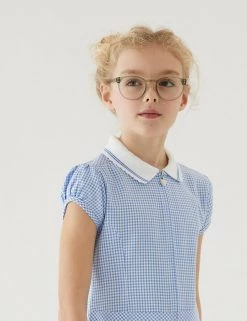 M&S Collection Dresses Girls' Gingham School Playsuit (2-14 Yrs) -Outlet The Tidy Tots Store SD 04 T76 6479 E1 X EC 1