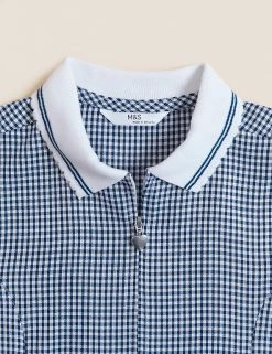 M&S Collection Dresses Girls' Gingham School Playsuit (2-14 Yrs) -Outlet The Tidy Tots Store SD 04 T76 6479 F0 X EC 5