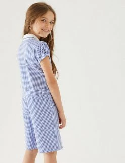 M&S Collection Dresses Girls' Gingham School Playsuit (2-14 Yrs) -Outlet The Tidy Tots Store SD 04 T76 6479 O4 X EC 2