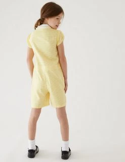 M&S Collection Dresses Girls' Gingham School Playsuit (2-14 Yrs) -Outlet The Tidy Tots Store SD 04 T76 6479 R0 X EC 2