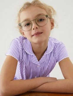 M&S Collection Dresses Girls' Pure Cotton Striped School Dress (2-14 Yrs) -Outlet The Tidy Tots Store SD 04 T76 6480 G0 X EC 1