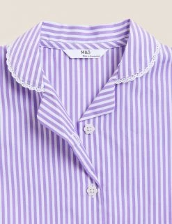 M&S Collection Dresses Girls' Pure Cotton Striped School Dress (2-14 Yrs) -Outlet The Tidy Tots Store SD 04 T76 6480 G0 X EC 3