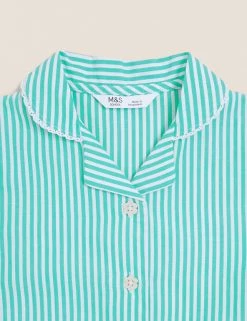 M&S Collection Dresses Girls' Pure Cotton Striped School Dress (2-14 Yrs) -Outlet The Tidy Tots Store SD 04 T76 6480 J0 X EC 3