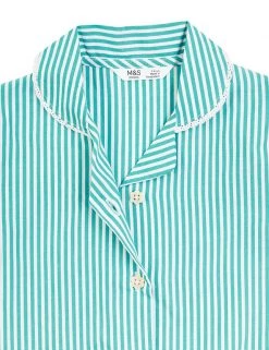 M&S Collection Dresses Girls' Pure Cotton Striped School Dress (2-14 Yrs) -Outlet The Tidy Tots Store SD 04 T76 6480 J0 X EC 4