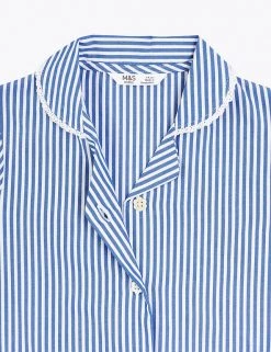 M&S Collection Dresses Girls' Pure Cotton Striped School Dress (2-14 Yrs) -Outlet The Tidy Tots Store SD 04 T76 6480 O4 X EC 4