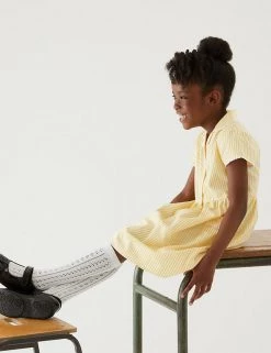 M&S Collection Dresses Girls' Pure Cotton Striped School Dress (2-14 Yrs) -Outlet The Tidy Tots Store SD 04 T76 6480 R0 X EC 0