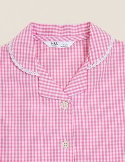 M&S Collection Dresses Girls' Pure Cotton Gingham School Dress (2-14 Yrs) -Outlet The Tidy Tots Store SD 04 T76 6481 A0 X EC 3