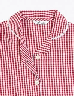 M&S Collection Dresses Girls' Pure Cotton Gingham School Dress (2-14 Yrs) -Outlet The Tidy Tots Store SD 04 T76 6481 B0 X EC 4