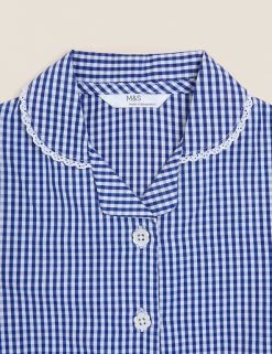 M&S Collection Dresses Girls' Pure Cotton Gingham School Dress (2-14 Yrs) -Outlet The Tidy Tots Store SD 04 T76 6481 F0 X EC 3
