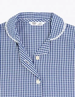 M&S Collection Dresses Girls' Pure Cotton Gingham School Dress (2-14 Yrs) -Outlet The Tidy Tots Store SD 04 T76 6481 F0 X EC 4