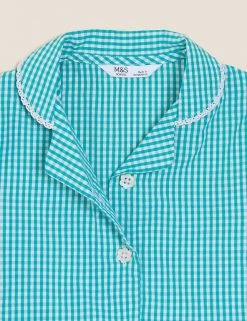 M&S Collection Dresses Girls' Pure Cotton Gingham School Dress (2-14 Yrs) -Outlet The Tidy Tots Store SD 04 T76 6481 J0 X EC 3