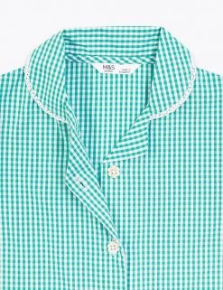 M&S Collection Dresses Girls' Pure Cotton Gingham School Dress (2-14 Yrs) -Outlet The Tidy Tots Store SD 04 T76 6481 J0 X EC 4