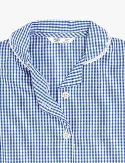 M&S Collection Dresses Girls' Pure Cotton Gingham School Dress (2-14 Yrs) -Outlet The Tidy Tots Store SD 04 T76 6481 O4 X EC 4