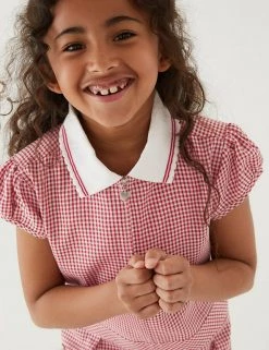 Dresses Girls' Gingham Pleated Zip School Playsuit (2-14 Yrs) -Outlet The Tidy Tots Store SD 04 T76 6482 B0 X EC 1