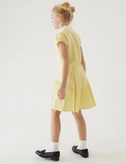 Dresses Girls' Gingham Pleated Zip School Playsuit (2-14 Yrs) -Outlet The Tidy Tots Store SD 04 T76 6482 R0 X EC 2