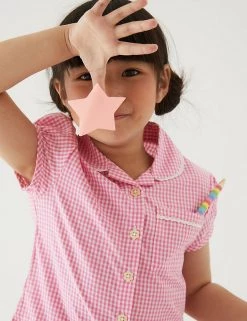 M&S Collection 2pk Girls' Cotton Gingham School Dresses (2-14 Yrs) -Outlet The Tidy Tots Store SD 04 T76 6487 A0 X EC 1