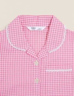 M&S Collection 2pk Girls' Cotton Gingham School Dresses (2-14 Yrs) -Outlet The Tidy Tots Store SD 04 T76 6487 A0 X EC 3