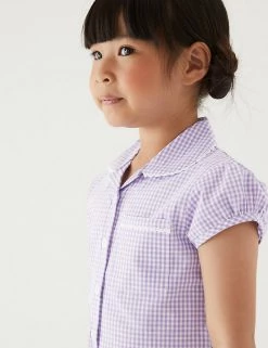 M&S Collection 2pk Girls' Cotton Gingham School Dresses (2-14 Yrs) -Outlet The Tidy Tots Store SD 04 T76 6487 G0 X EC 1