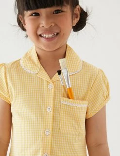 M&S Collection 2pk Girls' Cotton Gingham School Dresses (2-14 Yrs) -Outlet The Tidy Tots Store SD 04 T76 6487 R0 X EC 1