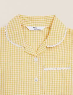 M&S Collection 2pk Girls' Cotton Gingham School Dresses (2-14 Yrs) -Outlet The Tidy Tots Store SD 04 T76 6487 R0 X EC 3