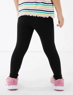M&S Collection Cotton Rich Plain Leggings (2-7 Yrs) -Outlet The Tidy Tots Store SD 04 T77 3173B Y0 X EC 2