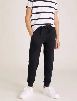 M&S Collection 2pk Cotton Rich Joggers (6-16 Yrs) -Outlet The Tidy Tots Store SD 04 T87 3408I ZZ X EC 2