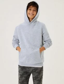 M&S Collection Jumpers Unisex Cotton Rich Hooded Sweatshirt (6-16 Yrs) -Outlet The Tidy Tots Store SD 04 T87 4112B UT X EC 1