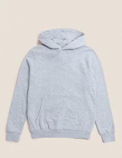 M&S Collection Jumpers Unisex Cotton Rich Hooded Sweatshirt (6-16 Yrs) -Outlet The Tidy Tots Store SD 04 T87 4112B UT X EC 90