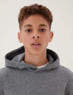 M&S Collection Jumpers Unisex Cotton Rich Hooded Sweatshirt (6-16 Yrs) -Outlet The Tidy Tots Store SD 04 T87 4112B VP X EC 2