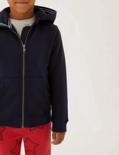 M&S Collection Jumpers Cotton Rich Plain Hoodie (2-7 Yrs) -Outlet The Tidy Tots Store SD 04 T88 4500B F0 X EC 1