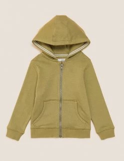 M&S Collection Jumpers Cotton Rich Plain Hoodie (2-7 Yrs) -Outlet The Tidy Tots Store SD 04 T88 4500B KH X EC 90